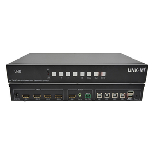 4 x1 <span class=keywords><strong>hdmi</strong></span> kvm multituer 4 ב 1 עם מרווה חלקה תמיכה 4k30hz, downscaler, מקשי חמות, ir, rs232 - Product Image 4