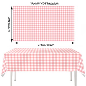 Premium Disposable Eco-Friendly <b>Plastic</b> Modern Printed Cartoon Pattern <b>Tablecloth</b> 137x274cm for Rectangular Tables - Product Image 4