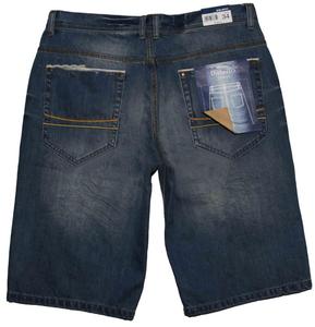 Pantalones vaqueros cortos de verano para hombre, <span class=keywords><strong>Jeans</strong></span> informales de alta calidad con arrugas azules, venta al <span class=keywords><strong>por</strong></span> <span class=keywords><strong>mayor</strong></span>, 2021 - Product Image 2