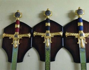 Classique roi <span class=keywords><strong>Arthur</strong></span> maçonnique épée artisanat européen croisé longueur Cool décor à la maison artisanat à collectionner - Product Image 2