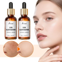 Sérum Visage Anti-Âge et Anti-Rides Éclaircissant et Blanchissant à la Vitamine C et à l'Acide Hyaluronique, Marque Blanche