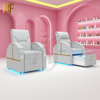 Chaise de manucure pour salon de beauté Chaise de pédicure électrique pour salon de manucure avec massage tactile humain de luxe