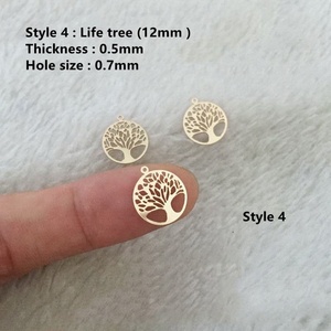Pendentifs et breloques en or rempli 14 carats GP US, <span class=keywords><strong>flocon</strong></span> de neige, plume, trèfle, arbre de vie, fabrication de bijoux permanents, vente en gros - Product Image 6