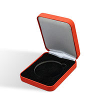 EVEWRIN Boîtes de rangement et d'emballage de luxe modernes en cuir pour pièces de monnaie, badges et médailles, personnalisables, pour cadeaux et artisanat