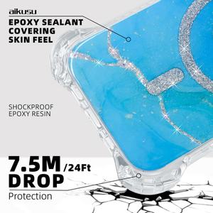 Fundas de Teléfono con Purpurina Epoxi Personalizadas al por Mayor de Diseño AIKUSU, Compatibles con Carga Inalámbrica para iPhone 17 16 15 Pro Max - Product Image 2