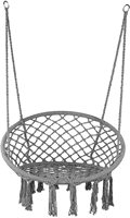 Woqi HOMFUL extérieur hamac chaise balançoire ronde hamac chaise avec suspendu suspendu tricoté maille coton corde macramé balançoire