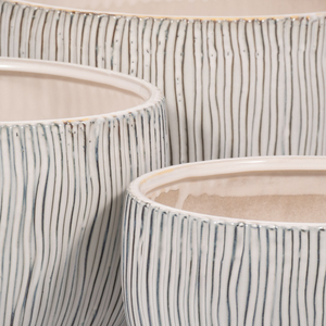 Set di 3 Vasi in Ceramica Moderni Arrotondati per Decorazione Interna ed Esterna - Product Image 4