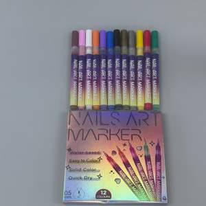 Marqueurs d'art pour ongles 3D en acrylique OEM, 0,5 mm, à base d'eau, ensemble d'outils pour l'art des ongles, séchage rapide, mini marqueur à points pour graffiti sur ongles - Product Image 4
