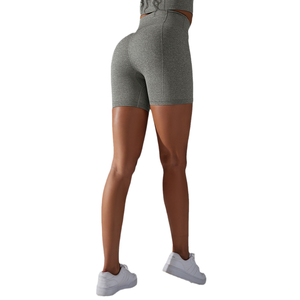 กางเกงขาสั้นออกกำลังกายเอวสูงสำหรับผู้หญิง ระบายอากาศได้ดี เอวยางยืด ไร้ตะเข็บ ผลิตจากไนลอนผสมสแปนเด็กซ์ ลายจุด ยกกระชับสะโพก เหมาะสำหรับฟิตเนส โยคะ และกีฬา น้ำหนัก 400 กรัม - Product Image 1