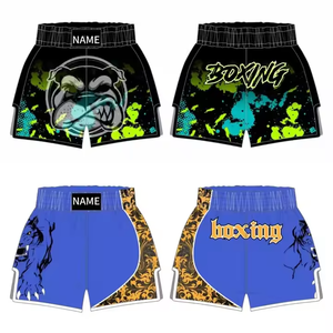 FQ Shorts <span class=keywords><strong>de</strong></span> <span class=keywords><strong>boxe</strong></span> pour hommes nouveau Design Shorts <span class=keywords><strong>de</strong></span> combat décontracté taille moyenne Muay Thai été formation taille élastique pour la vente en gros - Product Image 5