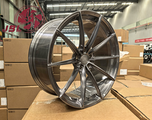ล้อแม็กซ์อะลูมิเนียมฟอร์จแบบโมโนบล็อกสั่งทำพิเศษ ขนาด 16"-24" 5x112/108/114.3 ET20/25 มม. ลายหลายก้าน สีเทากันเมทัล ผิวปัดเงา - Product Image 3