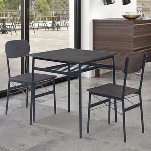 Tối Giản Bàn Vuông 2 Ghế Đặt Sang Trọng Nhỏ Gọn Ăn Đặt Ống Sắt Khung MDF Top Cho Căn Hộ Nhà Bếp Nhà Hàng - Product Image 5