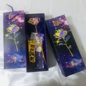Festa della mamma 2022 regalo Rainbow Galaxy Rose Flower con confezione regalo - Product Image 2