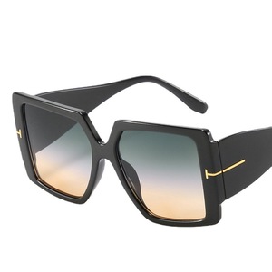 T Shape Oversized Sunglasses Women PC <b>Frame</b> UV380 Protection Fashion Street Style Party Travel Outfit Ideas - Product Image 4