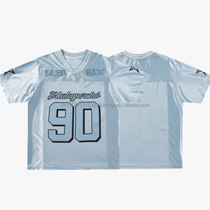 Camiseta Deportiva Personalizada con Parches Vintage, Logotipo Personalizado, Cuello en V, Holgada, para Hombre, Mujer y Jóvenes - Product Image 4