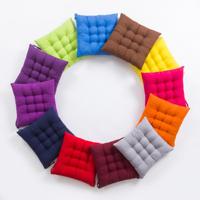 Coussin de siège 40*40cm avec attaches pour usage intérieur/extérieur, logo personnalisé, coussin carré en coton pour bureau et maison