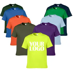Logo Printing Custom Company Logo Printing 100% Cotton shirts Plain T Shirt 100% Cotton