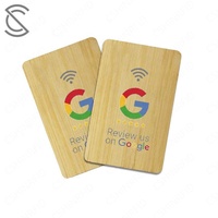 Etiqueta NFC RFID Mini de 13.56mhz para Reseñas de Google, Material de Madera Ecológico para Negocios Inteligentes y Redes Sociales, Venta al Por Mayor