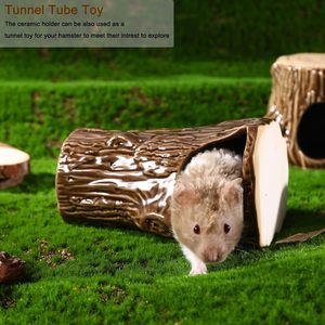 Glass <strong>Tank</strong> 3-in-1 Adjustable Gerbil Stand Holder Chew Proof Ceramic Dispenser for Dwarf Syrian <strong>Hamster</strong> Mice Rat Water Bottle - Product Image 5