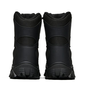 Botas de escalada duraderas de gamuza sintética con cremallera lateral, calzado de exterior para invierno y verano, para trabajo, senderismo, camping, de corte medio - Product Image 3