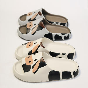 Sandalias de Playa de Verano para Mujer, Diseño de Vaca Lechera, Polipropileno, Punta Abierta, Suela Gruesa Antideslizante, Talla Adulta, 3.5cm o Más de Altura - Product Image 3