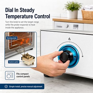 WHD-110B केशिका यांत्रिक थर्मोस्टेट ए 250v 16a पानी हीटर के लिए एक समायोज्य तापमान नियंत्रक - Product Image 5