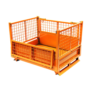 Cage en acier pliable de chariot à cargaison de transport de boîte de chiffre d'affaires en métal de conteneur pour le stockage de bouteille de vin de fournisseur d'usine - Product Image 4