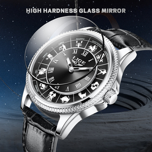 <span class=keywords><strong>Montre</strong></span> pour homme LIGE LG89273, 12 constellations du zodiaque, <span class=keywords><strong>montre</strong></span> astronomique, chiffres romains, aiguille lumineuse, bracelet en cuir, cadeau - Product Image 3