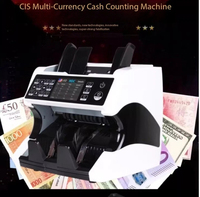 Compteur de billets AL-920 de qualité professionnelle 2 CIS, détection de devises mixtes, compteur de billets multi-devises, machine de comptage de billets UV MG IR