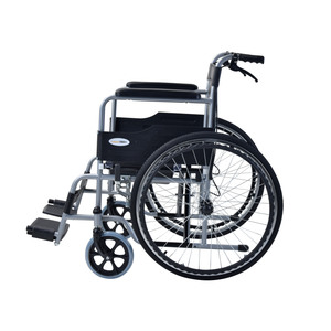 手ごろな価格の革シートクッションハードシート取り外し可能便利な洗面台とハンドブレーキ手動車椅子 - Product Image 5