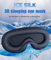 Masque de sommeil 3D en coton stéréo confortable avec sangle réglable en mousse à mémoire de forme de haute qualité pour le voyage et le camping