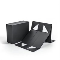 Emballage en papier rigide pliable de luxe écologique avec impression personnalisée, fermeture magnétique, couvercle en carton, cadeau pliable magnétique