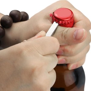 Work Record Stainless Steel Pry <b>Bar</b> 7mm Wedge <b>End</b> Multi Functional Keychain Tool For Home And Outdoor Use - Product Image 4