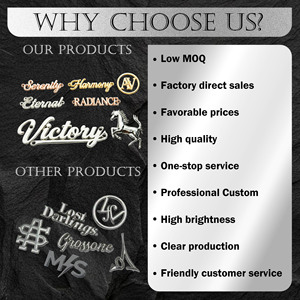 無料デザイン、パーソナライズされた合金製縫い付けカスタムプリント3Dエンボス加工エコフレンドリーメタルブランドロゴラベル（衣類、靴、バッグ用） - Product Image 4