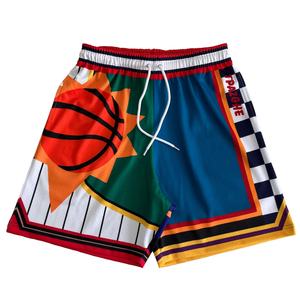 Pantalones Cortos de Baloncesto para Hombre Tallas Grandes, Transpirables, de Malla Sublimada, con Bolsillos, para Entrenamiento, Gimnasio, Deportes y Uso Casual - Product Image 1