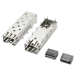 1x1 10 Gigabit sfp cage fibre optique connecteur émetteur-récepteur avec ressort à sertir EMI XFP QSFP + SFP28 CFP conduit module connecteur SFP