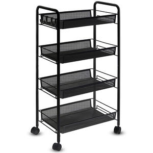 Étagère de rangement de cuisine mobile en gros avec panier amovible Chariot organisateur chariot roulant multifonction avec roues - Product Image 1