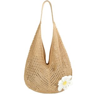 Verano nuevo bolso de un solo hombro tejido de gran capacidad, axila, bolso, verano para mujer, Playa - Product Image 5