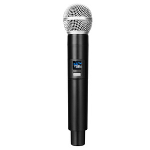 Microfono Wireless a 2 Canali UHF a Frequenza Fissa, Microfono a Condensatore Portatile per Feste, <span class=keywords><strong>Karaoke</strong></span>, Spettacoli e Riunioni - Product Image 1