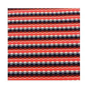 OEM ODM supplier textured yarn dyed stripe bikini fabric 84%polyester 16%spandex swimwear swimsuit custom fabricas de telas