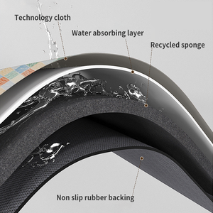 Alfombra de Baño de Diatomita <span class=keywords><strong>Natural</strong></span>, Seca Instantáneamente tus Pies, Material de Piedra Porosa, Alfombra de Baño Antideslizante para Zonas Húmedas - Product Image 3