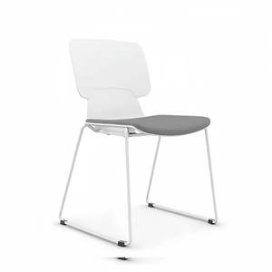 Chaise de salle de conférence moderne DESTON, empilable, pour visiteurs de <span class=keywords><strong>bureau</strong></span>, siège en maille blanche <span class=keywords><strong>sans</strong></span> roulettes, garantie 5 ans - Product Image 6