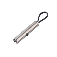 EDC Senter LED UV Mini Portabel Tahan Air, Lampu Senter LED Terang Gantungan Kunci Cincin Besar