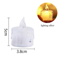 Bougies LED sans flamme en acrylique, à piles, effet cristal, pour la décoration d'Halloween, de Noël et de Diwali