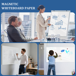 Tableau blanc magnétique auto-adhésif pliable en rouleau, personnalisable, en plastique PET, réutilisable et flexible, pour la vente en gros - Product Image 3