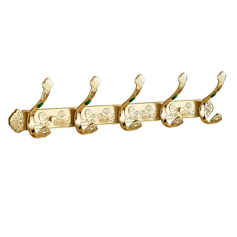 New nhôm-màu kim loại TRIM Khăn Treo Robe Hook treo tường Flower Pattern Coat Hooks cho phòng tắm sử dụng