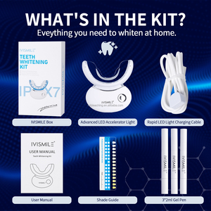 Kit de <span class=keywords><strong>blanchiment</strong></span> dentaire LED sans fil portable, rechargeable, étanche IPX7, à lumière bleue et rouge, avec stylo gel, marque privée - Product Image 4