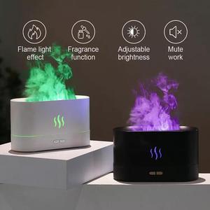Humidificadores de aire de llama de aromaterapia portátiles de 180ml al por mayor difusor de aroma de aceites esenciales con luz colorida - Product Image 4