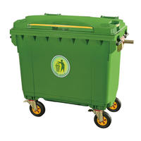Vente en gros Nouveau design Grande poubelle extérieure Poubelle 120L 240L Poubelle en plastique avec roues