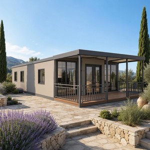 Maison mobile extensible SUNRISE, maison-conteneur duplex, conteneur modulaire en acier pliable de 20 pieds et 40 pieds, portable - Product Image 1